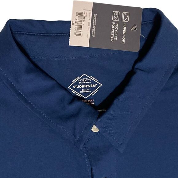 St. John’s Bay Super Soft Jersey Classic Fit Short Sleeve Pocket Polo Shirt - Picture 4 of 16